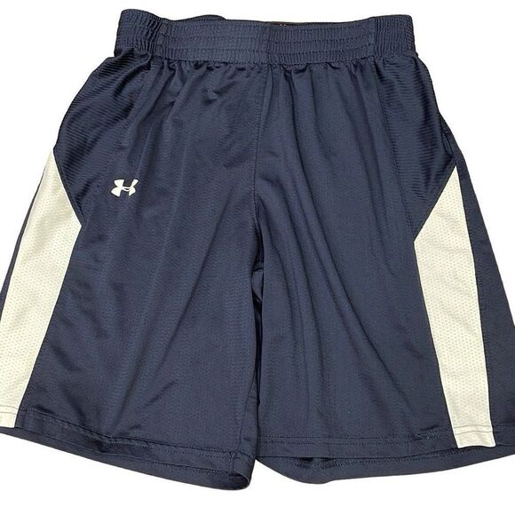 Under Armour Men’s Navy Blue White Athletic Shorts- Size Small - Picture 1 of 7